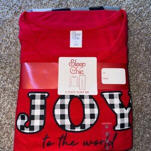 Sleep Chic Red 2-Piece Pajama Set